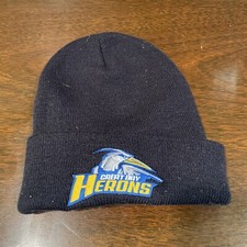 Great Bay Herons Beanie Black Winter Hat Community College Portsmouth NH Rare