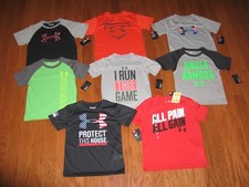 UNDER ARMOUR SHORT SLEEVE SHIRT BOYS SIZE 4/5/6/YXS NWT