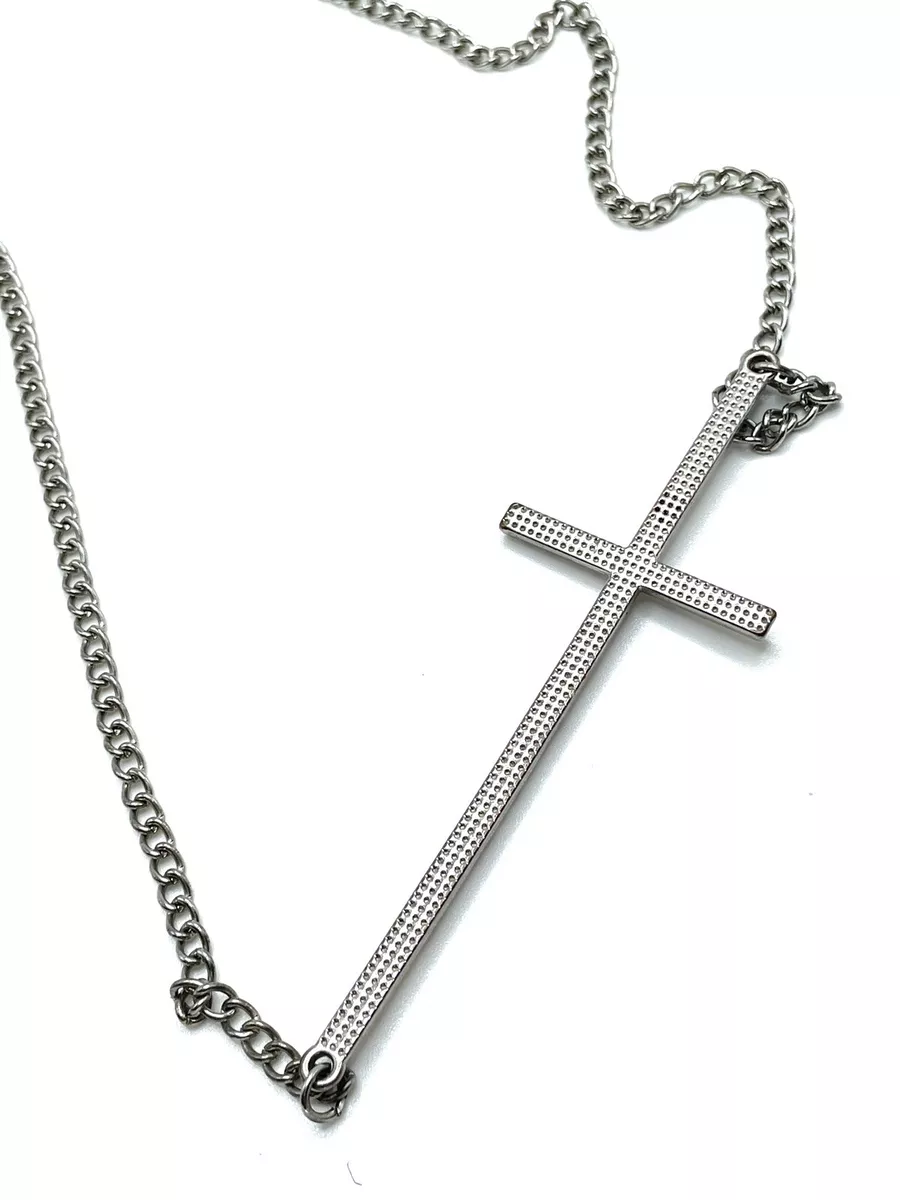 1pc Alloy Cross Pendant With Rhinestone Decor Gothic Y2k Style Clavicle  Chain For Women Daily Wear | SHEIN USA