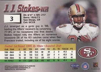 1999 Fleer Mystique Football Pick Your Card - Image 2 of 2