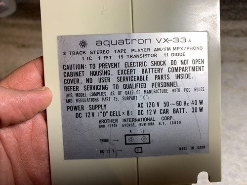 REPLACEMENT PARTS Vintage Aquatron VX-33 VX-33a Battery Cover Handle Knob Dial