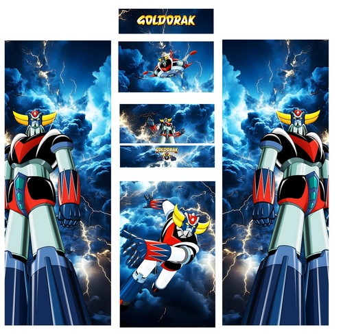 Stickers universel Goldorak pour borne d'arcade - FR