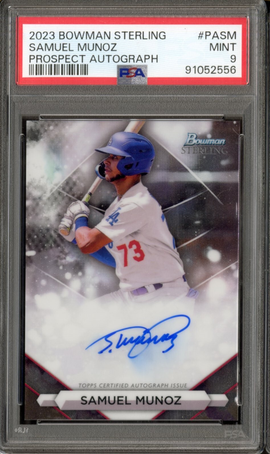 2023 Bowman Sterling Prospect Samuel Munoz Auto #PASM PSA 9 MINT