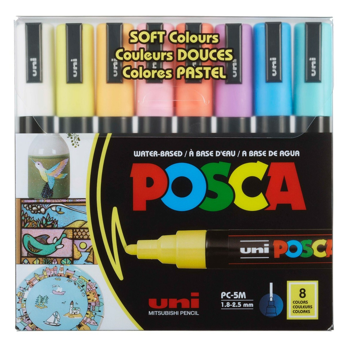 Uni Posca Paint Marker Bullet Tip Pen (PC-5M) Set of