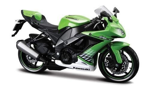 ☆toysmarch☆ LOOSE 2021 MAISTO 2 WHEELERS 1:18 SCALE GREEN 2010 KAWASAKI ZX10R