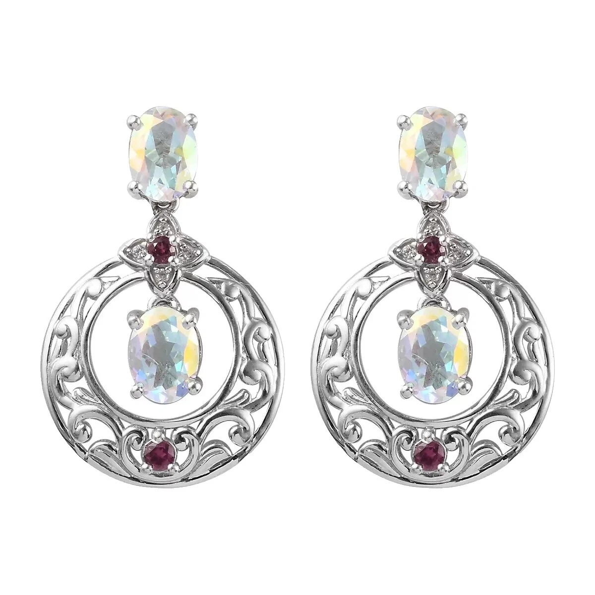 Quartz Platinum Plated Fashion Earrings