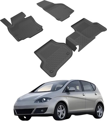 Floor Mats for Seat Altea XL 2006-2015 | Custom Fit Floor Liner for Cars Black