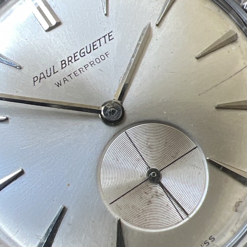 Vintage Men’s Paul Breguette Swiss Ultra Slim Manual Wind Stainless 33.7MM Runs - Picture 12 of 22