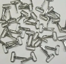 (Set of 40) Stationary Lanyard Hook Clips with 1" Square Eye, 2" long 