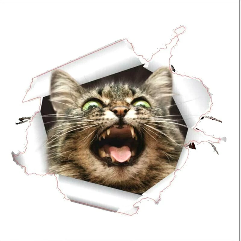 Angry Cat Like A GOOD NEIGHBOR,,,,,STAY OVER THERE Sticker for Sale by Steelpaulo
