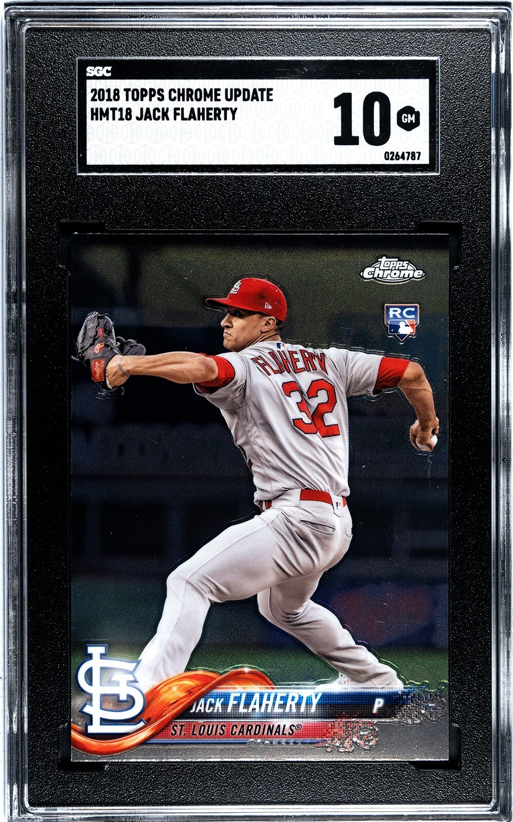 2018 Topps Chrome Update Jack Flaherty RC #HMT18 SGC 10 GEM MINT POP 12