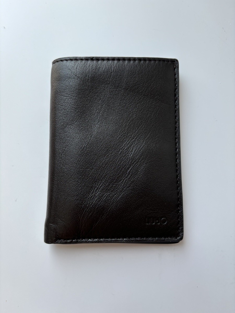 NEW Men's LIU JO Brown Leather Card Holder Wallet UK