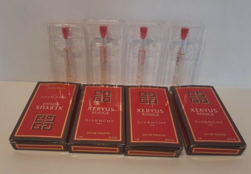 2 *VINTAGE * XERYUS ROUGE GIVENCHY 0.14 oz/ 4 ML EDT Miniature