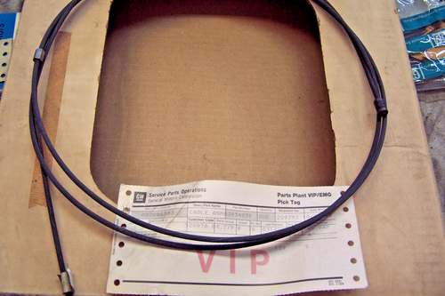 GM GENUNIE # 3934839 BRAKE CABLE 1968-72 CHEVELLE SS396-454 W/MANUEL TRANS.N/O/S - Picture 3 of 3