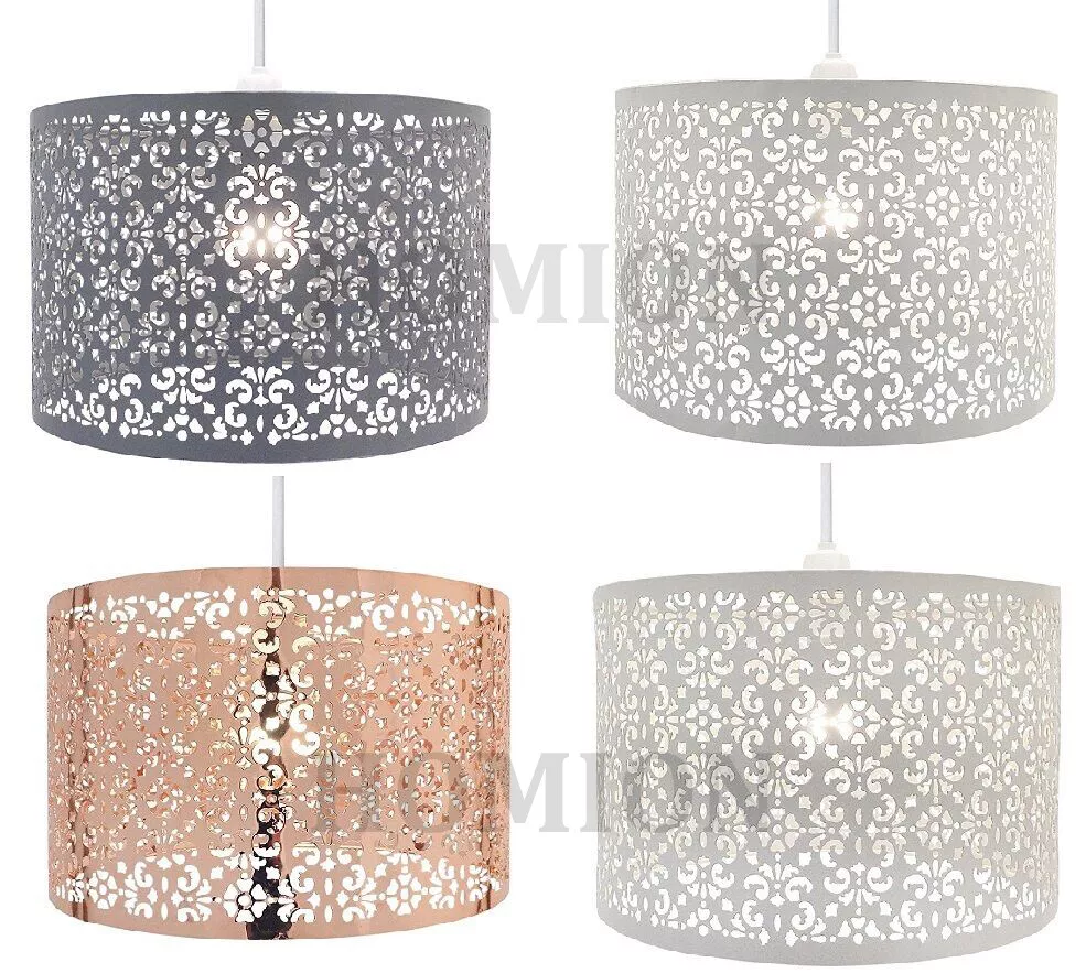 Metal drum shade on sale chandelier