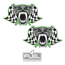 Arctic Cat Racing Premium Vinyl Decal / Sticker 2-Pack - Made in the USA