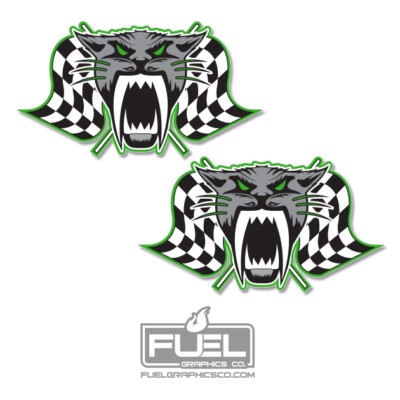 Arctic Cat Racing Premium Vinyl Decal / Sticker 2-Pack - Made in the ...