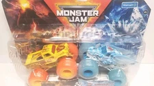 2024 MONSTER JAM SERIES FIRE & ICE TRUCKS - WHIPLASH & BAKUGAN DRAGONOID 1:64
