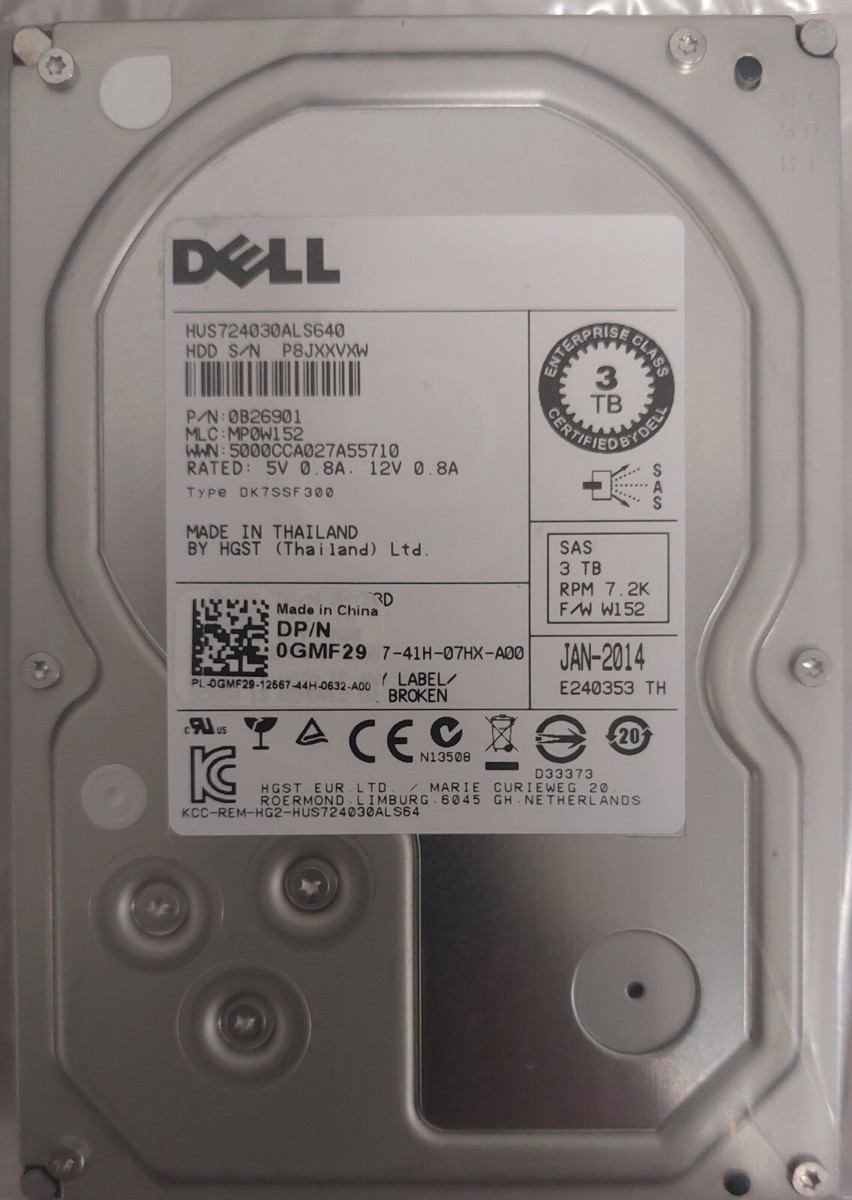 内蔵型ハードディスクドライブ Hitachi/HGST HUS724030ALA640 3.5 HDD 3TB HGST 3TB 7200 RPM 3.5