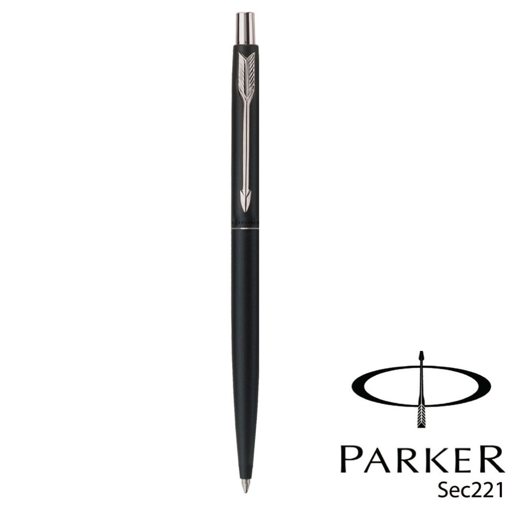 PERSONALISED ENGRAVED PARKER CLASSIC MATTE BLACK SILVER BALL PEN CHRISTMAS GIFT