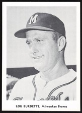 1959 Jay Publishing Milwaukee Braves Picture Pack Baseball Lou Burdette JP126