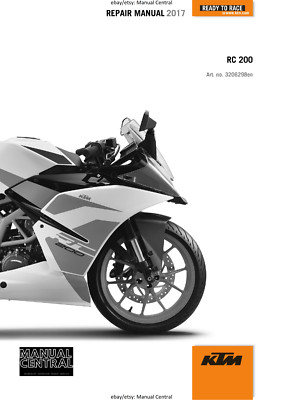KTM MOTORRAD 2017 - RC 200 - WERKSTATT SCHECKHEFT - NACHDRUCK