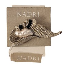 VINTAGE NADRI PAVÉ RHINESTONE BROOCH NEW ON CARD