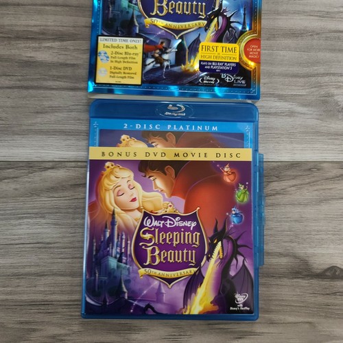 Disney Blu-ray Lot of 3 Movies Sleeping Beauty Platinum Ed. Finding Dory Pirates - Picture 2 of 11