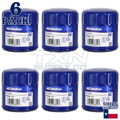 ACDelco PF48 PF48F GM Engine Oil Filter 12737086 - 6 Pack