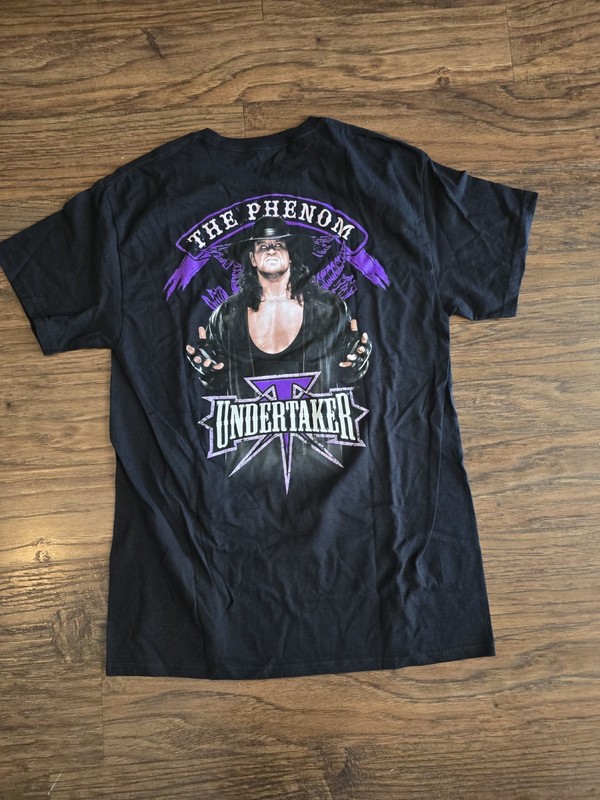 WWE Undertaker The Phenom Graphic T-Shirt Men's Medium Black Purple Wrestling