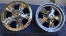 Pair Restored Original Hurst Wheels 5x4.75 Gto Bolt Pattern 14x6 1960s