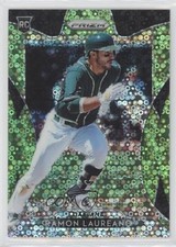 2019 Panini Prizm Tier II Lime Green Donut Circle 9/199 Ramon Laureano #156 c2a