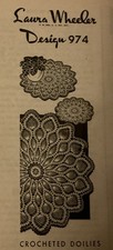 x974 Vintage mail order LW Pineapple Doily Pattern to Crochet Reproduction 