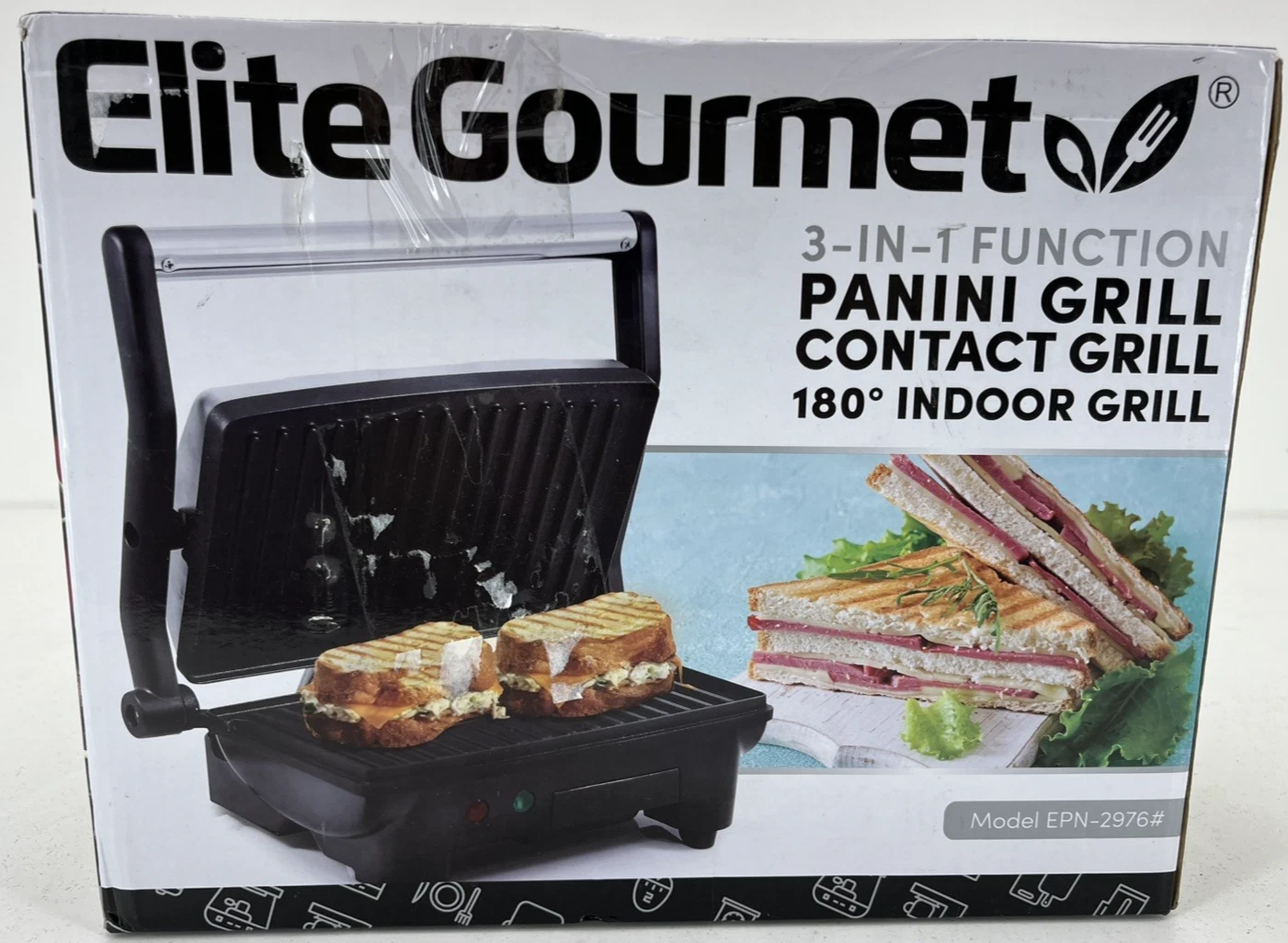 Elite Gourmet EPN-29762-in-1 Nonstick Panini Press & Indoor Grill
Opens in a new window or tab