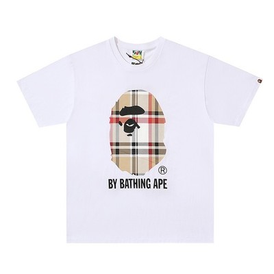 BAPE Check Ape Head TEE T Shirt | eBay