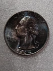 1964 Washington 90% silver Quarter   Natural Beautiful Toning