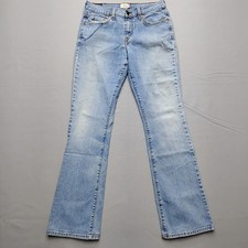 Levis Womens 8L Bootcut Jeans Light Wash Denim Stretch Y2K 29x33 Distressed