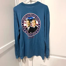 Burlebo Shirt Mens Medium Blue Americas Dream Team Reagan Bush Chest Pocket