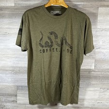 Black Rifle Coffee Company Coffee or Die T-Shirt Snake Military Green Size XL