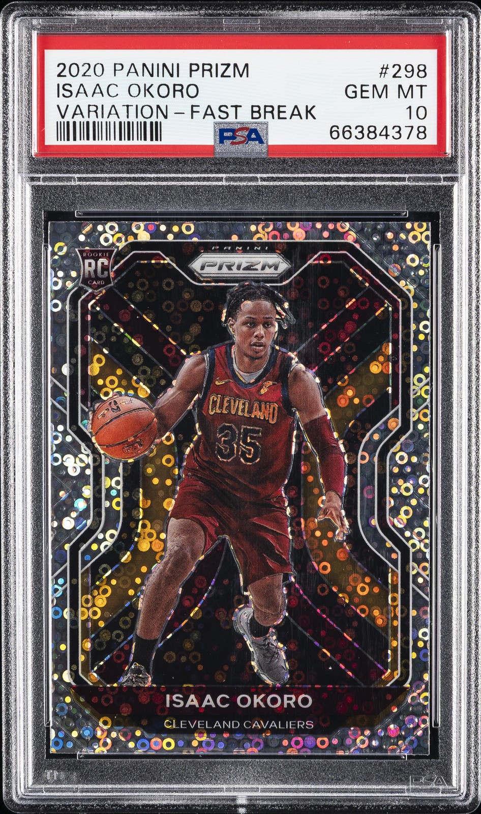 2020 PANINI PRIZM VAR-FAST BREAK #298 ISAAC OKORO PSA 10