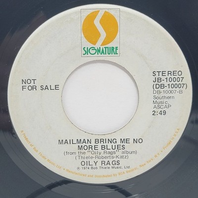 Oily Rags Mailman / Come Up 7'' 45rpm EX Vinyl Record 70's 45
