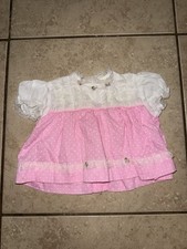 Vintage 70s Newborn Pink Dress