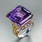 Jewellery 28 ct+ Natural Amethyst Ring 925 Sterling Silver Size 8 /R468558