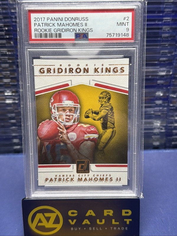2017 Donruss Patrick Mahomes Rookies Gridiron Kings RC Rookie PSA 9