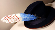 Decorated Handpainted Hat Feather wearable accessory custom nashville tennessee
