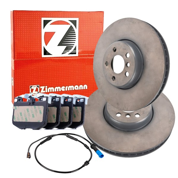 2X Zimmermann Bremsscheiben L+R 348Mm BeläGe Wako Vorne FüR BMW 3 G01 X4 G02-image