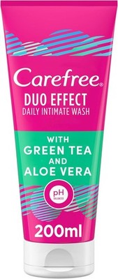 Carefree Duo Effect Intimate Wash Green Tea & Aloe Vera pH Balanced( 1 X 200ml )