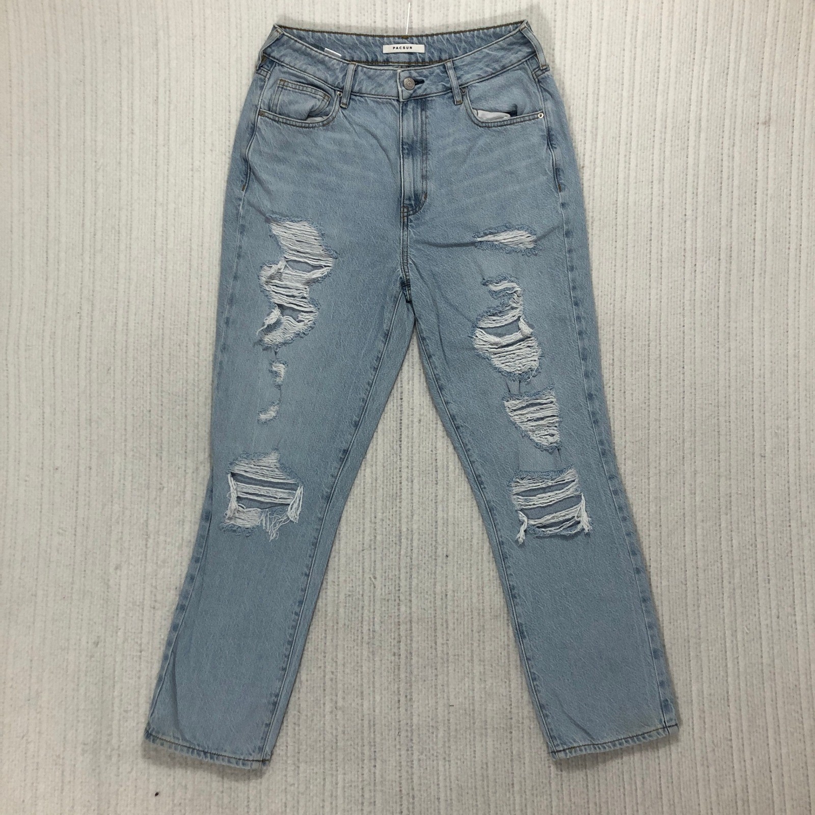PacSun Mom Jean Light Wash Ripped Distressed Denim Pants Size 29