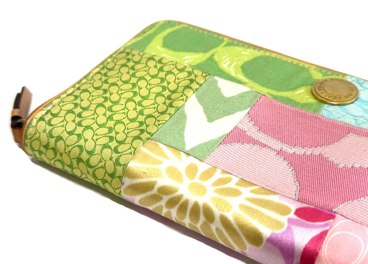 RARE Coach Y2K Hamptons Multi Patchwork Accordion… - image 12