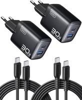 Iniu USB C LadegeräT 30W 2Er Pack Gan Netzteil Adapter Mehrfach SchnellladegeräT
